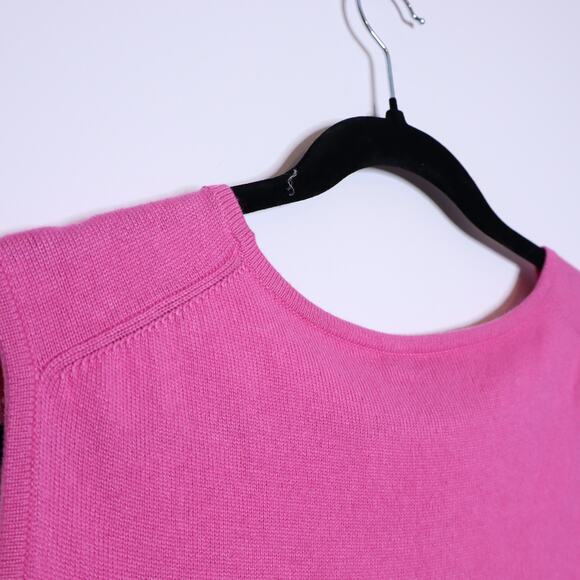 FJALL Cashmere Tank Sweater Pink Round Neck Lightweight Casual Women's XL - Picture 5 of 10